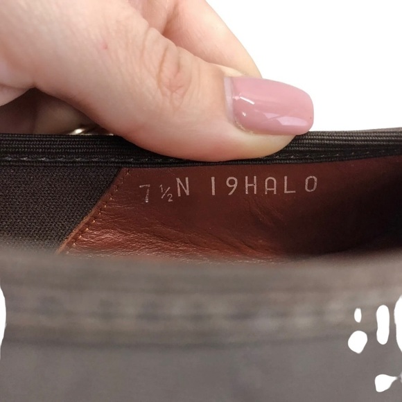 Donald J Pliner Couture Halo Ballet Flats Chocolate Brown Cap Toe Bronze 7.5N - Picture 7 of 7